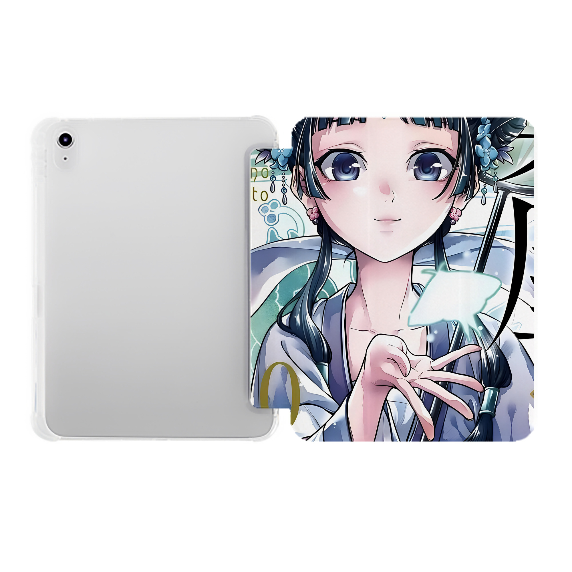 （画像用） 薬屋のひとりごと The Apothecary Diaries IPad ケース ペン収納付き 三つ折りスタンド PUレザー×シリコン 対応機種9.5/10.5/10.9インチ
